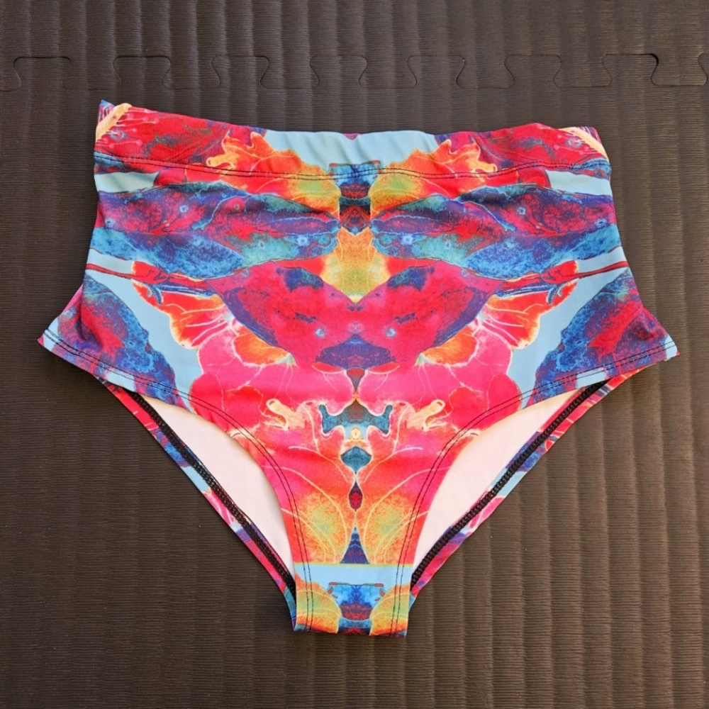 Badinka Rave Bottoms Festival Shorts Multi Psychedelic Size Medium